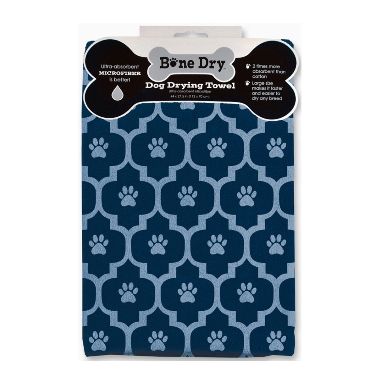 Bone Dry Navy Moroccan Pet Towel