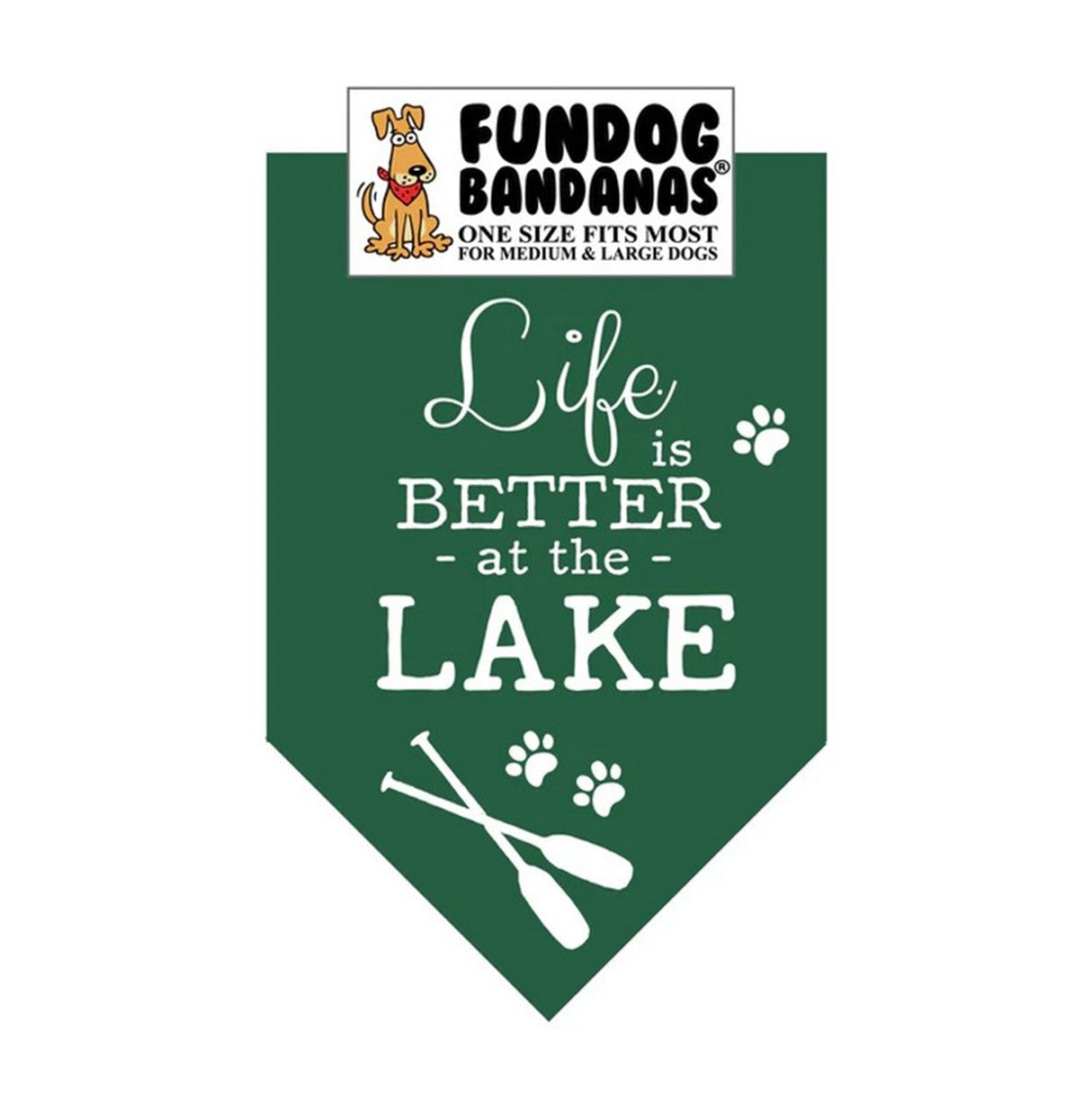 FunDog Life is Better at the Lake Bandana - 2 Sizes, Several Colors