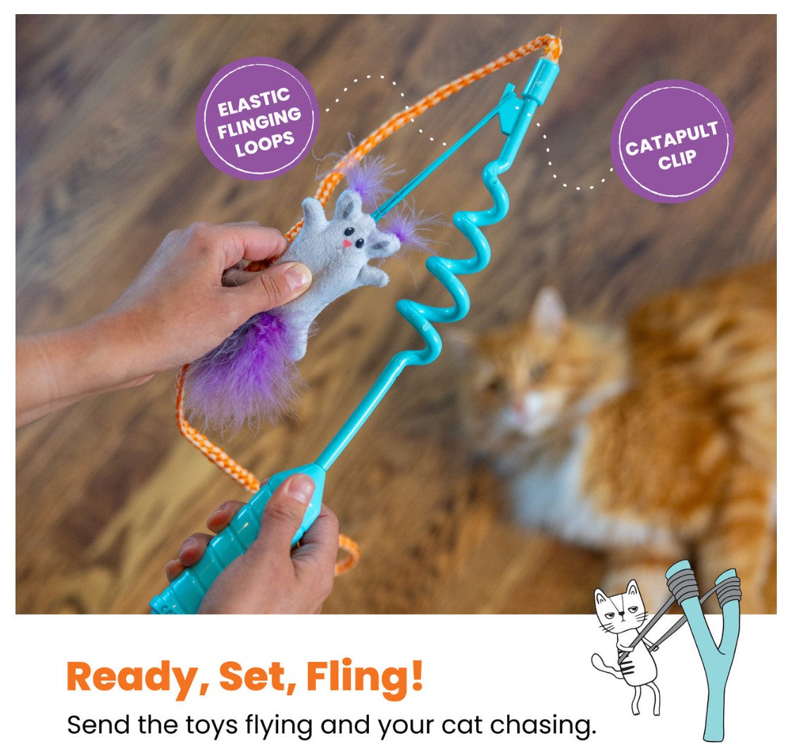 Cat-apult Spring Wand Cat Teaser