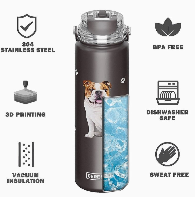 E&S French Bulldog 24oz Bottle