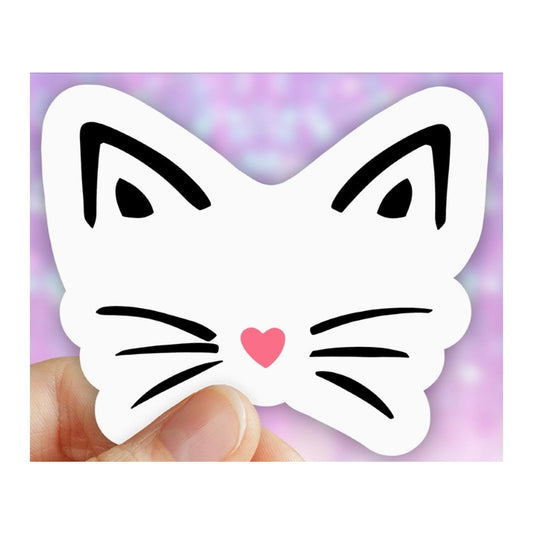 Cat Ears w/Heart Nose Sticker