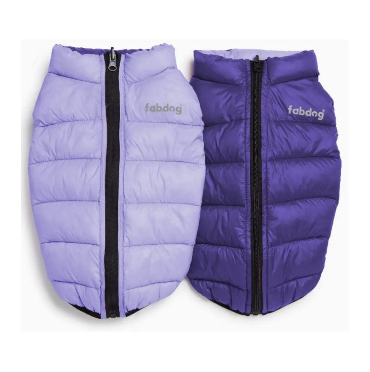 FabDog Pack N' Go Reversible Puffer Coat -Lilac/Grape