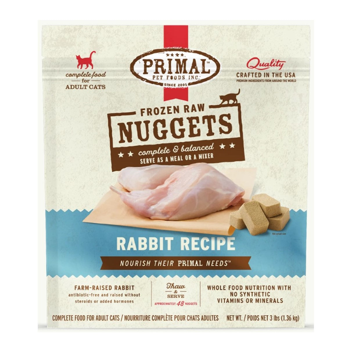 Primal Cat Rabbit Nuggets 3#