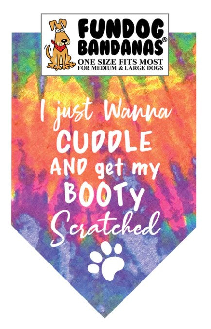 FunDog Just Wanna Cuddle Bandana - 2 Sizes, Several Colors