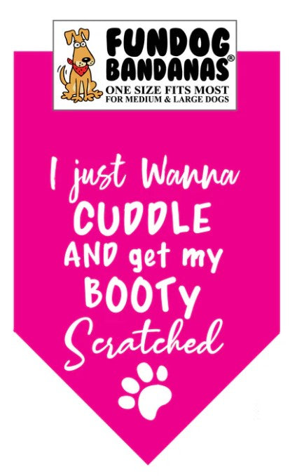 FunDog Just Wanna Cuddle Bandana - 2 Sizes, Several Colors