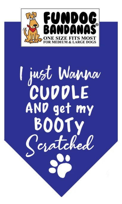 FunDog Just Wanna Cuddle Bandana - 2 Sizes, Several Colors