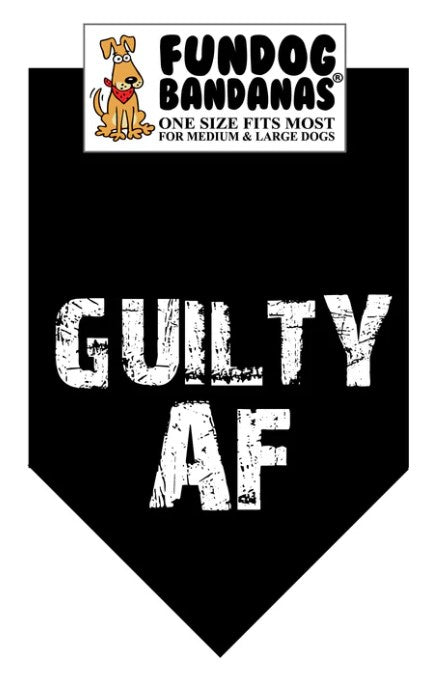 FunDog Guilty AF Bandana - 2 Sizes, Several Colors