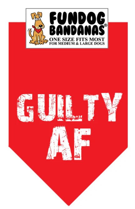 FunDog Guilty AF Bandana - 2 Sizes, Several Colors