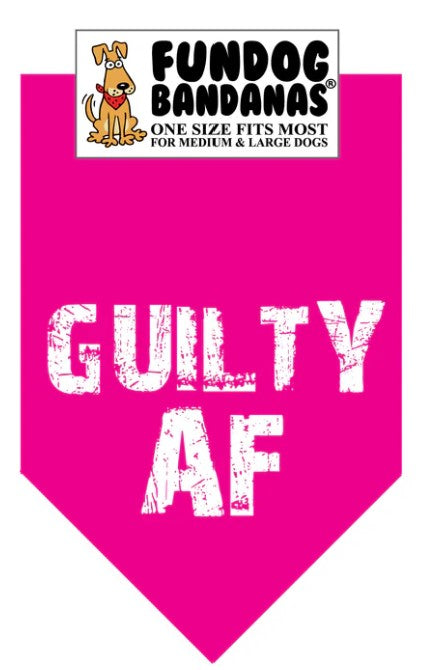 FunDog Guilty AF Bandana - 2 Sizes, Several Colors