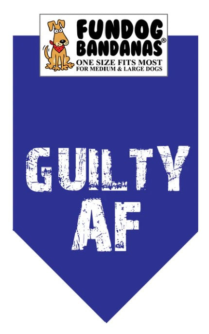 FunDog Guilty AF Bandana - 2 Sizes, Several Colors