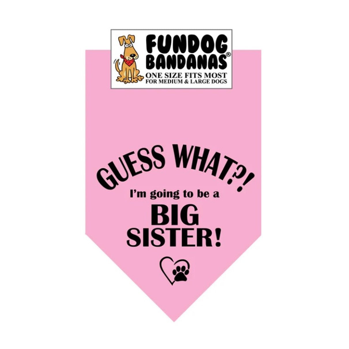 FunDog I'm Going to be a Big Sister Bandana - 2 Sizes