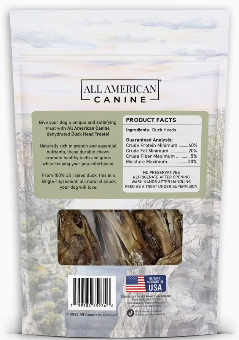 All American Canine Duck Heads 2ct