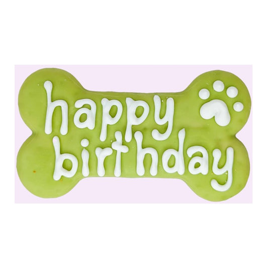 6" Green Happy Birthday Cookie