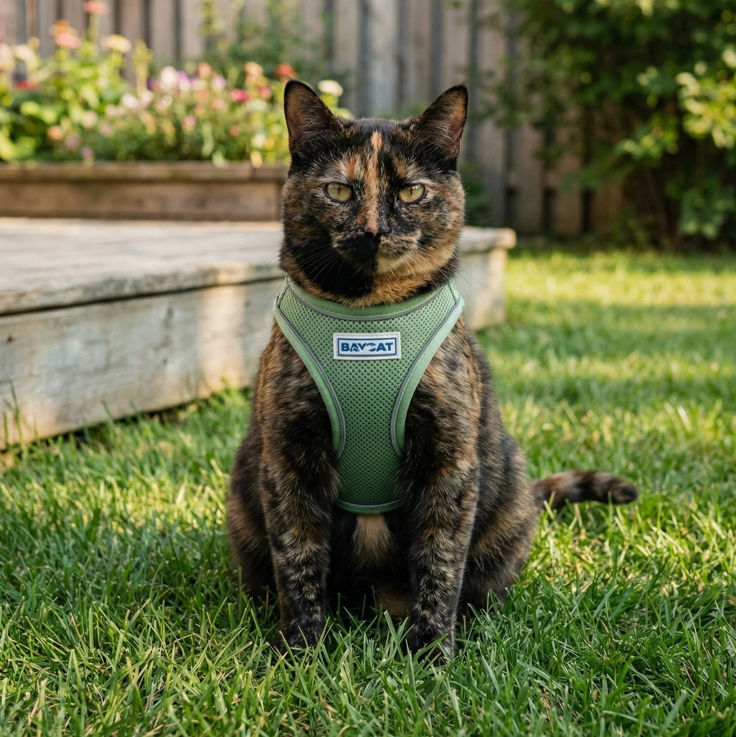 BayCat Harness & Leash Coastal Fern