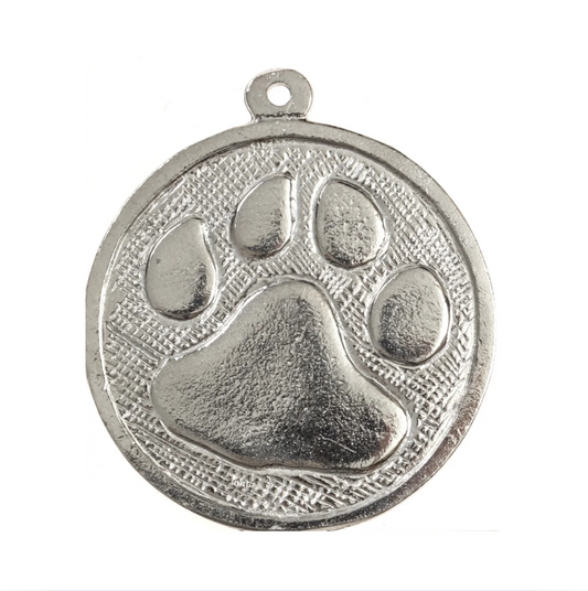 Paw Print Pewter Orn - Disc