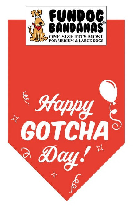 FunDog Gotcha Day Bandana - 2 Sizes, Several Colors