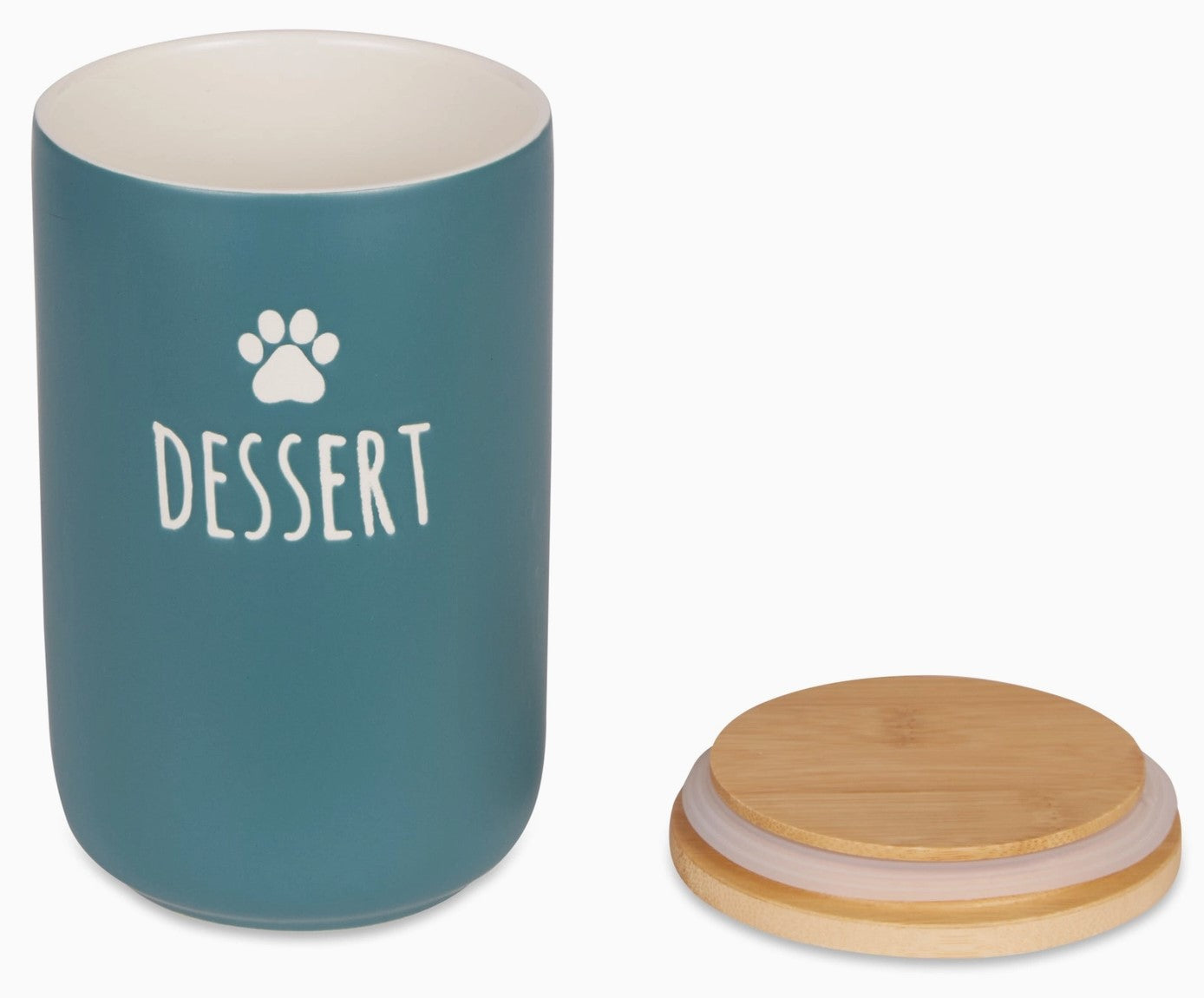 "Dessert" Teal Ceramic Treat Jar