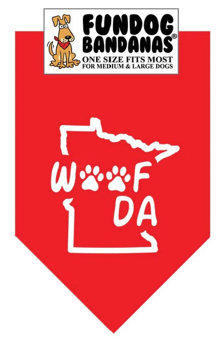 FunDog Woof Da Bandana -  2 Sizes, Several Colors