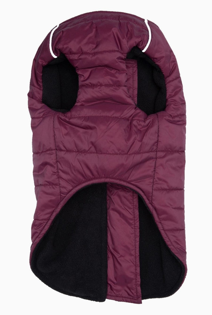 Doggie Design Zip-Up Puffer Burgundy