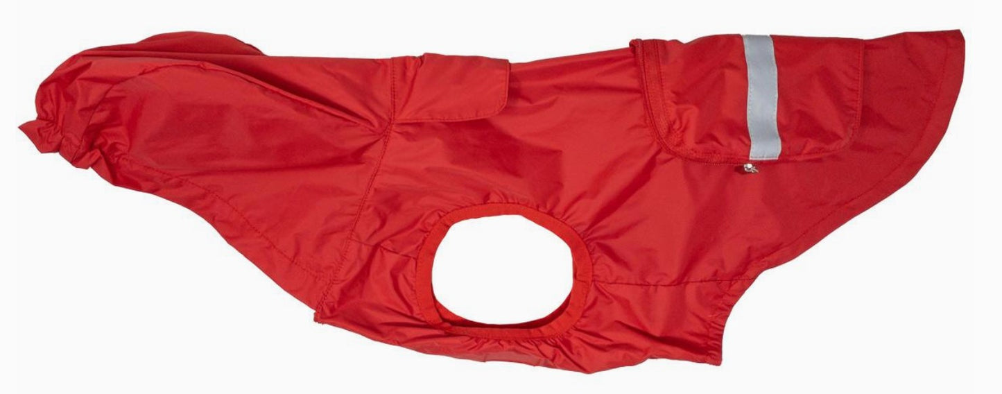 Doggie Design Packable Raincoat Red