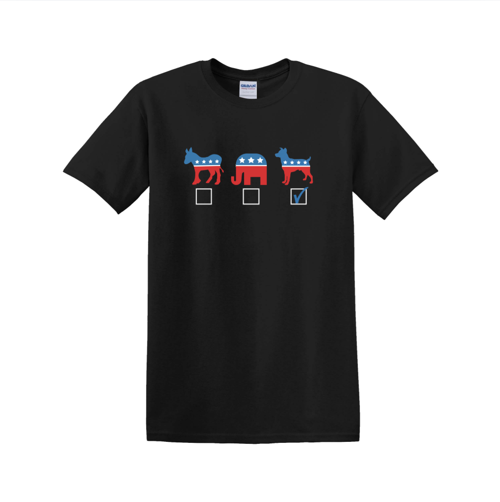 My Vote Is With The Dogs T-Shirt Black