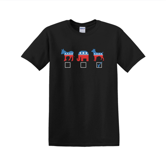 My Vote Is With The Dogs T-Shirt Black
