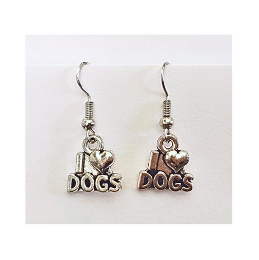 Fido's I Love Dogs Earrings