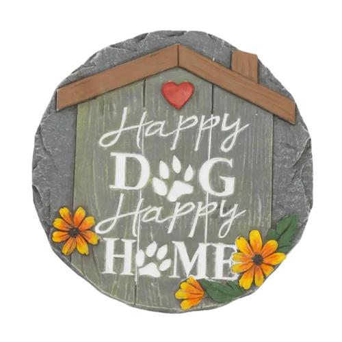 Happy Dog Happy Home Stepping Stone -Disc.