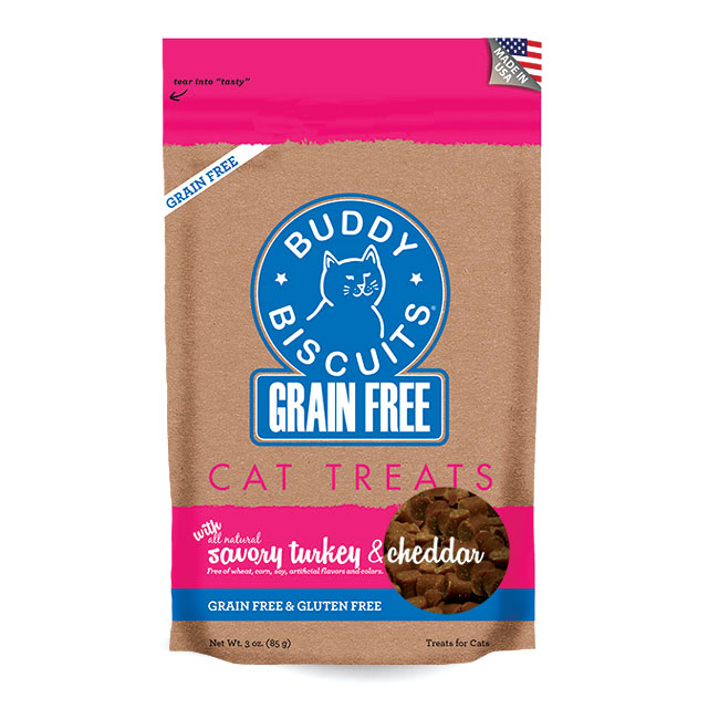 Buddy Biscuits Cat Turkey/Ched Grain-Free 3oz