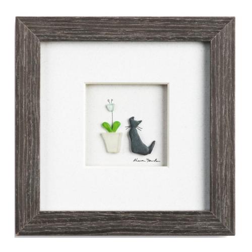 Purrfect Petals Cat Wall Art -Demdaco