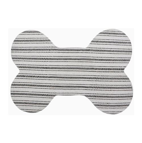 Hampton Placemat -Gray/White Stripes