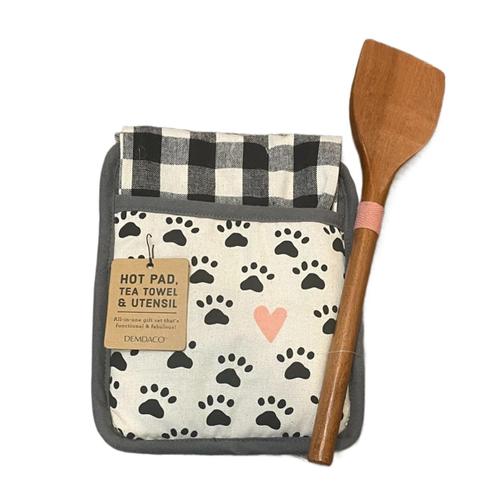 Hot Pad, Tea Towel, Utensil Set -Disc.