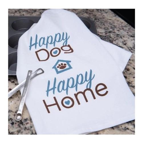 Happy Dog Happy Home Tea Towel