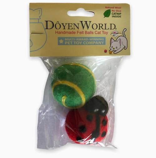 Doyen Cat Felt Ladybug 2pk -Disc